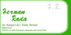 herman rada business card